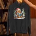 Gingerbread Reading Book Lovers Christmas Bookworm Librarian Unisex Hoodie