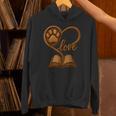 Girl Who Loves Dogs & Books Heart Dog Lover Reader Reeding Unisex Hoodie Girl Who Loves Dogs & Books Heart Dog Lover Reader Reeding Unisex Hoodie
