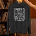 Groovy Support Your Local Library Book Reader Lover Bookworm Unisex Hoodie