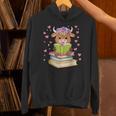 Highland Cow Reading Book Floral Bookworm Unisex Hoodie Highland Cow Reading Book Floral Bookworm Unisex Hoodie