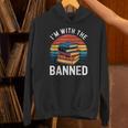 I'm With The Banned Stack Of Books Vintage Sunset Retro Unisex Hoodie I'm With The Banned Stack Of Books Vintage Sunset Retro Unisex Hoodie