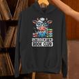 Introverted Book Club Reading Lover Cow Unisex Hoodie