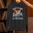 Just a Girl Who Loves Cats And Books Kitties Pet Art Lover Unisex Hoodie
