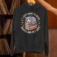 I Just Want To Read Books And Pet Cats Cat And Book Unisex Hoodie