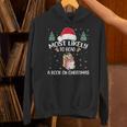 Most Likely To Read A Book On Christmas Love Reading Books Unisex Hoodie