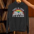 Take a Look It's In a Book Reading Vintage Retro Rainbow Unisex Hoodie