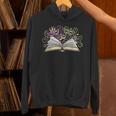 Mardi Gras Book Librarian Author Purple Beads Unisex Hoodie