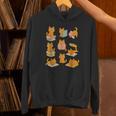 Orange Cats Reading Books Cat Lover Unisex Hoodie