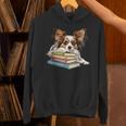 Papillon Books Reading Dog Breed Graphic For Men Women Kids Unisex Hoodie