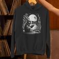Rabbit Reading Book Full Moon Lake Scenery Unisex Hoodie