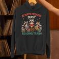 Reading Book Lover Racoon Always Freakin Busy Reading Trash Unisex Hoodie