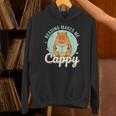 Reading Makes Me Cappy Bookworm Capybara Book Reading Unisex Hoodie