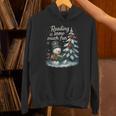 Reading Is Snow Much Fun Christmas Books Snowman Bookworm Unisex Hoodie