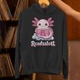 Readsalotl Axolotl Reading Cute Book Lover Bookworm Unisex Hoodie