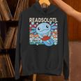 Readsolotl Blue Kawaii Axolotl Book Lover Reading Retro Unisex Hoodie Readsolotl Blue Kawaii Axolotl Book Lover Reading Retro Unisex Hoodie