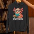 Readsolotl Kawaii Axolotl Reading Book Lover Unisex Hoodie