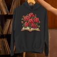 Red Roses Flowers Book Floral Unisex Hoodie
