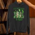 Retro Book Lucky Reading Teacher St Patrick's Day -Adults Small Cotton Blend Polyester Blend Short Sleeve Unisex Hoodie