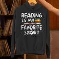 Retro Reading Is My Favorite Sport Baseball World Book Day Unisex Hoodie