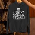 Skeleton Reading Book Floral Dark For Book Lovers Unisex Hoodie Skeleton Reading Book Floral Dark For Book Lovers Unisex Hoodie