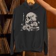 Skull Books Flowers Goth Reader Grunge Dark Alt Aesthetic Unisex Hoodie Skull Books Flowers Goth Reader Grunge Dark Alt Aesthetic Unisex Hoodie