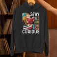 Stay Curious Monkey Reading Book Lover Bookworm Unisex Hoodie