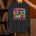Survived 67 Days Of School Ice Cream Drip Apple Pencil Book Unisex Hoodie