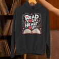 Teach Inspire Grow Everyday Read Your Heart Out Valentine Book-Themed Small Unisex Hoodie