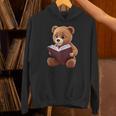 Teddy Bear Reading a Book Unisex Hoodie