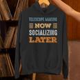 Telescope Making Now Minimal Socializing Introvert Vintage Unisex Hoodie