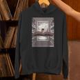 Totally Weird Tees Cat Library Book Reading Literary Unisex Hoodie