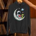 UFO Alien Astronaut Reading Book In Space Unisex Hoodie UFO Alien Astronaut Reading Book In Space Unisex Hoodie