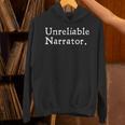 Unreliable Narrator Literary Book Author Bookworm Writer Unisex Hoodie Unreliable Narrator Literary Book Author Bookworm Writer Unisex Hoodie