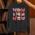 Valentine Cupid Coquette Pink Bow Apple Books Teacher Unisex Hoodie Valentine Cupid Coquette Pink Bow Apple Books Teacher Unisex Hoodie