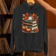 Vintage Autumn Books Coffee Pumpkin Fall Reading Unisex Hoodie Vintage Autumn Books Coffee Pumpkin Fall Reading Unisex Hoodie