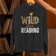 Wild About Reading Books Animal Theme Bookworm Library Day Unisex Hoodie Wild About Reading Books Animal Theme Bookworm Library Day Unisex Hoodie