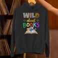 Wild About Reading Books Reader Bookworm Animals Book Lover Unisex Hoodie Wild About Reading Books Reader Bookworm Animals Book Lover Unisex Hoodie
