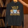 Wild About Reading Cute Animal Book Lover Kids Unisex Hoodie
