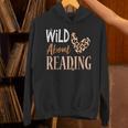 Wild About Reading Teacher Books Reader Lovers Leopard Zebra Unisex Hoodie