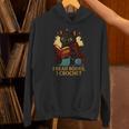 Wizard Cat Reading a Book While Crocheting Unisex Hoodie