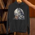 Wolf Reading Book Librarian Library Wolves Unisex Hoodie