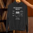 Women's The Reader’s Brain Book Lover Reading Diagram Graphic Unisex Hoodie