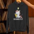Women's Reading Is Lit Unicorn Library English Teacher Book Lover Unisex Hoodie Women's Reading Is Lit Unicorn Library English Teacher Book Lover Unisex Hoodie