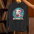 Women's Readsolotl Kawaii Axolotl Reading Book Lover Unisex Hoodie Women's Readsolotl Kawaii Axolotl Reading Book Lover Unisex Hoodie