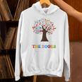 100 Days In The Books Reading Teacher 100th Day Of School Premium Tri-Blend Unisex Hoodie