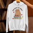 100 Days Of Chill Cute Capybara School Book Lover Unisex Hoodie 100 Days Of Chill Cute Capybara School Book Lover Unisex Hoodie
