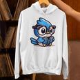 Adorable Book Lover Blue Jay With Reading Glasses Cute Raglan Baseball Tee Unisex Hoodie