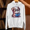 Adorable Book Lover Bulldog With Reading Glasses Cute Raglan Baseball Tee Unisex Hoodie Adorable Book Lover Bulldog With Reading Glasses Cute Raglan Baseball Tee Unisex Hoodie