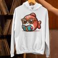 Adorable Book Lover Salmon With Reading Glasses Cute Unisex Hoodie Adorable Book Lover Salmon With Reading Glasses Cute Unisex Hoodie