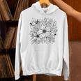 Adult Coloring Book Style Flowers And Ladybug Self Coloring Unisex Hoodie